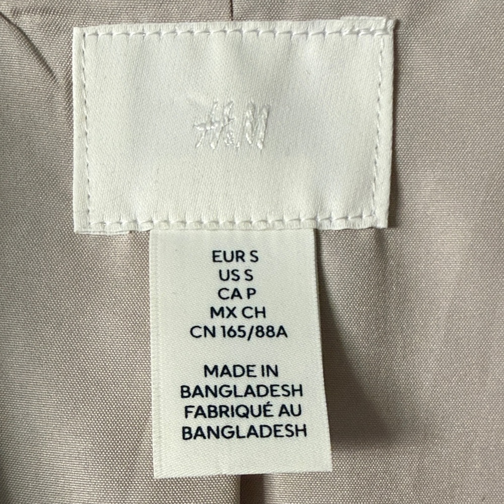 H&M Light Beige Double-Breasted Blazer - Picture 3 of 3